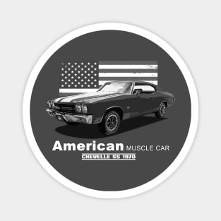 Chevelle SS American Muscle Car 60s 70s Old is Gold Magnet